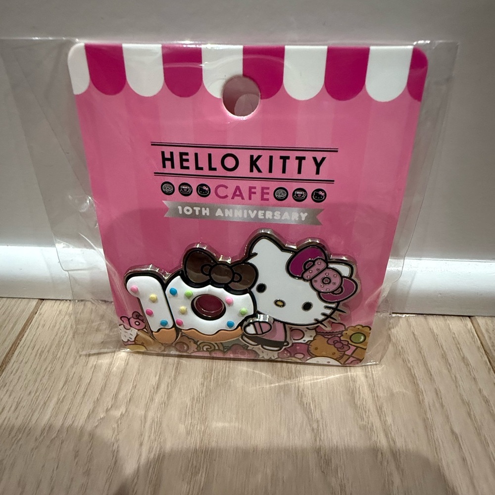 New Hello Kitty Cafe Pink 10th Anniversary Pin